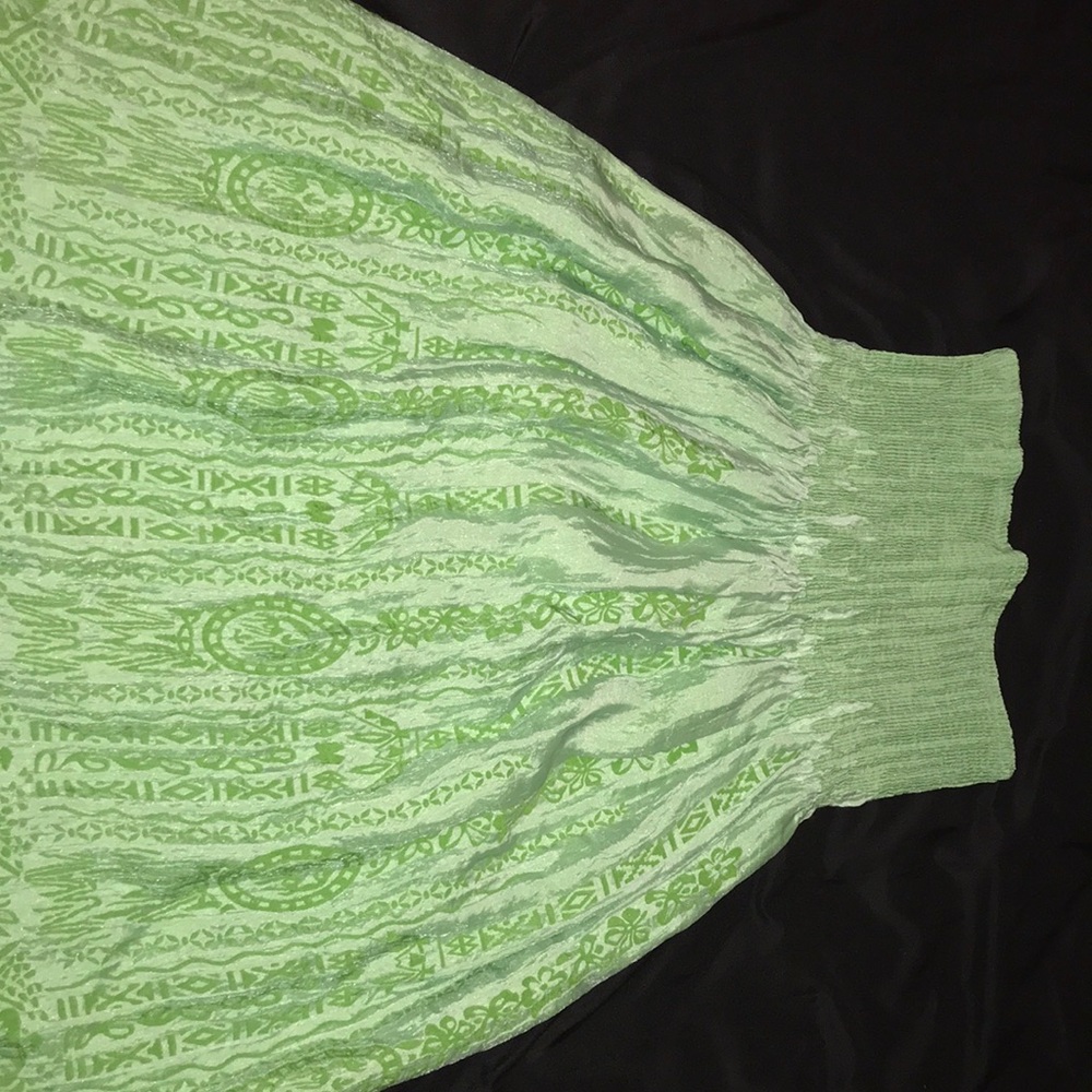 Green Strapless Dress